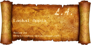 Laskai Appia névjegykártya